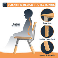 Nouvelle table d'apprentissage ergonomique en plastique pour enfants, planche à dessin, mobilier de maison, réglable en hauteur, ensemble table et chaise pour enfants en bas âge