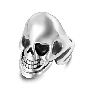 Heart Skull <b>Ring</b> <b>Titanium</b> Steel Men's Punk Party Jewelry SA894 - Product Image 1