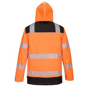 PORTWEST - PW367OBRS PW3 High visibility 5-in-1 <b>orange</b>/black <b>jacket</b> - EAN 5036108354986 <b>HI</b>-<b>VIS</b> WORKWEAR - Product Image 2