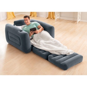 <b>Inflatable</b> Pull-Out <b>Sofa</b> Chair Sleeper That Works As a Air Bed Mattress, Twin Sized Air Mattress <b>Sofa</b> Couch for Living Room - Product Image 3