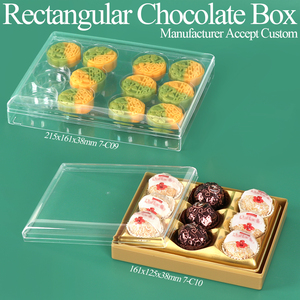 SUNSHING Wholesale <b>Macaron</b> Gift <b>Box</b> Clear Plastic Rectangular Container Acrylic Gift <b>Box</b> for Jewelry Cookie Chocolate Packaging - Product Image 1