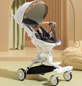 2022 Factory Wholesale New Popular High Landscape Four Wheel Easy Folding Baby <strong>Pram</strong> With Canopy - Product Image 2