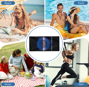 Serviette de plage unisexe de haute qualité avec design personnalisé du drapeau du <span class=keywords><strong>Cap</strong></span>-<span class=keywords><strong>Vert</strong></span>, séchage rapide, légère, en microfibre, pour les <span class=keywords><strong>vacances</strong></span> en bord de mer - Product Image 6