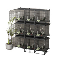 Cage à pigeons et cailles en métal pour usage domestique avec fermeture à bouton, grande cage d'élevage d'oiseaux robuste et écologique pour petites races