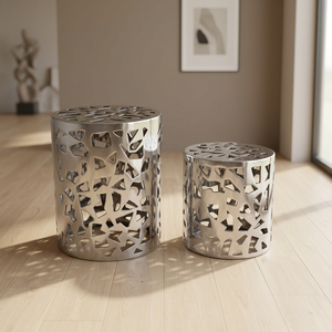 Ensemble de tabourets en aluminium, lot de 2 pièces - Product Image 1
