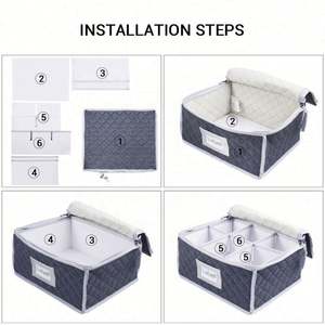 Boîte de rangement pour vaisselle en tissu de lin, vente chaude 2022, fournie directement par l'usine - Product Image 6