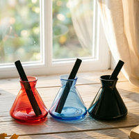Diffuseur de parfum d'ambiance de luxe en verre en forme de fiole conique, marque privée, avec logo personnalisé, pour aromathérapie