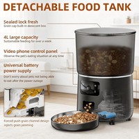 Offre Spéciale Distributeur Intelligent pour Animaux de Compagnie 4L avec WiFi, Caméra, Enregistrement Vocal et Bol en Acier Inoxydable pour Chats et Chiens à Domicile