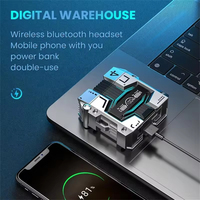 Écouteurs sans fil intra-auriculaires pour jeux électroniques, gadgets, écouteurs avec lumière LED HiFi, commande tactile, casques sans fil M45