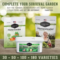 Collection Jardin Domestique – Lot de 30 Sachets de Semences Non-OGM Anciennes – Plus de 18 500 Variétés de Plantes Légumières pour la Survie et les Urgences