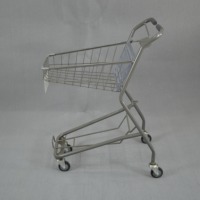 Chariot à roulettes silencieuses avec cadre en acier, options de finition antirouille, roues en PU de 3 pouces, compartiment supérieur et panier de plateforme inférieure