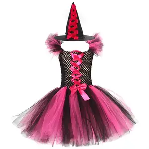 Costume di festa per bambini di Halloween Cosplay trucco da strega danza Tutu abito da principessa