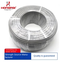 Câble électronique HONGPAI UL1061 18AWG multibrins 300V plat en PTFE, fil haute température pour faisceau de contrôle industriel