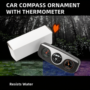 Brújula para Auto Impermeable al por Mayor con Termómetro y Pantalla Noctilucente, Adorno Multifuncional para Camping al Aire Libre - Product Image 2