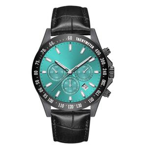 นาฬิกาควอตซ์สายหนังสแตนเลสสตีลหรูหราสำหรับผู้ชายเส้นผ่านศูนย์กลางหน้าปัด43มม. โลโก้ที่กำหนดเอง ODM มัลติฟังก์ชั่นนาฬิกาควอตซ์ - Product Image 5