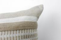Housses de coussin personnalisées douces et unies de luxe, taies d'oreiller de lit, housses de coussin décoratives rayées style bohème couleur sable, vente en gros