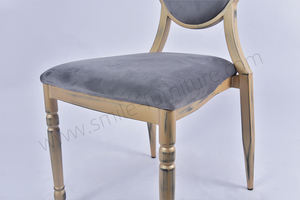 Nhung vải kim loại đồ nội thất khách sạn sử dụng ghế ăn sang trọng vải nhung Stackable tiệc cưới ghế - Product Image 6