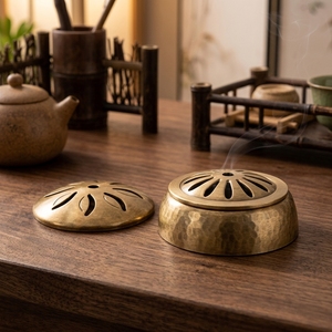 Tapa <span class=keywords><strong>para</strong></span> quemador de incienso de metal mecanizado por CNC, piezas estampadas redondas de acero inoxidable personalizadas, fabricante chino, soporte de latón - Product Image 3