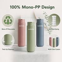 Flacon pompe sans air vide personnalisé avec logo, 30ml 50ml 100ml 150ml, finition mate, rechargeable en PP pour emballage de lotions épaisses et soins de la peau, vente en gros