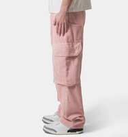 Pantalon cargo vintage XJYD en velours côtelé unisexe, coupe mi-haute, anti-plis, séchage rapide, style streetwear, jogger en chenille, pour homme, extérieur, jambe large empilée