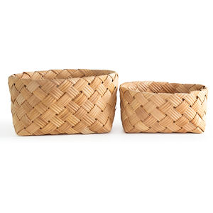 Özelleştirilmiş Hafif Kullanışlı Söğüt Gıda Piknik Sepeti Ev Tipi Söğüt Ekmek Sepeti - Product Image 4