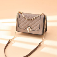 Sac à bandoulière matelassé en cuir PU pour femme, sac à chaîne tendance avec fermoir en forme de losange, sacoche quotidienne pour femme