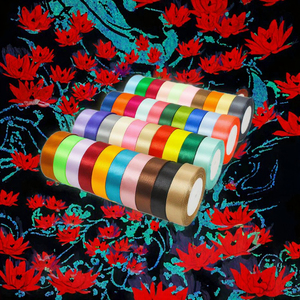Manufacturers Wholesale 2.5CM 25CM Eco-Friendly 100% Polyester Satin <b>Ribbon</b> 25 yard per roll for Garment Gift Packaging - Product Image 3