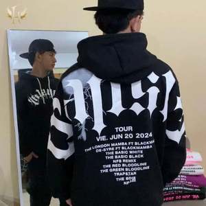 เสื้อฮู้ดดี้ผ้าฝ้าย 100% หนานุ่ม สกรีนลายใหญ่ สไตล์ฮิปฮอป ทรงหลวม ใส่ได้ทั้งชายและหญิง แขนโดลแมน สำหรับฤดูหนาว - Product Image 5