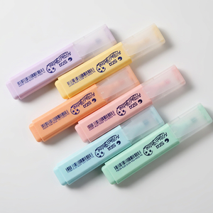 STA Set di 6 Evidenziatori Pastello, Pennarelli Fluorescenti ad Alta Capacità a Base d'Acqua, Punta Obliqua, per Ufficio e Scuola - Product Image 1