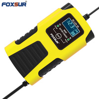 Chargeur de batterie intelligent FOXSUR 2A 30W pour voiture, moto et voiture jouet avec protection contre l'inversion de polarité, sortie 6V/12V