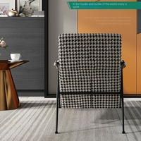 Canapé modulaire moderne avec dossier en bois massif, design luxueux et léger en tissu pour salon, balcon et petit appartement