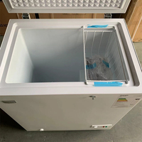 Congelador Comercial para el Hogar, Refrigerador Blanco de Una Puerta, Congelador Profundo con Control Mecánico de Temperatura