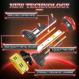 Accessoires de voiture A12 H4 H7 H11 240W 50000LM Car H4 H7 Tiple Copper Led Headlight H11 9005 9006 H16 Canbus Cars Led Lamp H4 - Product Image 4