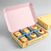 Boîte d'emballage en papier de luxe personnalisée pour biscuits, pâtisseries, gâteaux, crêpes, avec fenêtre