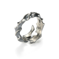 Vente chaude Design rétro plaqué argent "rotin" Vintage Punk ouvert bague en cuivre créatif couple d'hommes et de femmes pour la fête et le quotidien
