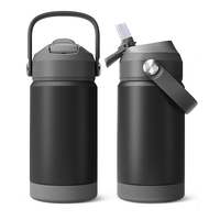 Bouteille d'eau personnalisée gravée au laser, double paroi, pour l'école, le camping, en acier inoxydable, isolée sous vide, sans BPA, gobelet isotherme
