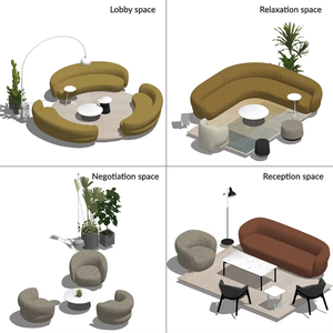 कार्यालय लिविंग रूम होटल लॉबी के लिए ओडर्न 2-सीटर कार्यालय सोफा - Product Image 6