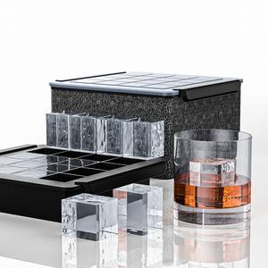Offre Spéciale moule de fabricant de glaçons carrés cristallins à 16 cavités à dégagement facile grand glaçon en Silicone Ttay pour le <span class=keywords><strong>whisky</strong></span> - Product Image 2