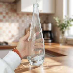 Clear <b>Glass</b> Cork Sealed Beverage <b>Bottle</b> Large Mouth Cylinder 350ml/500ml/1000ml for <b>Juice</b> Tea Coffee Packaging - Product Image 4