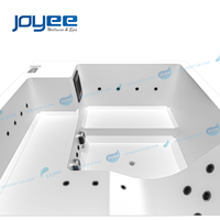 JOYEE design simple européen importé acrylique 3 places gecko chauffage ozone hydro bain à remous piscine extérieure spa