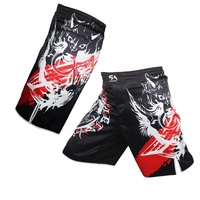 Shorts MMA unisexes personnalisables en polyester extensible, séchage rapide, respirants, anti-rétrécissement, durables et légers pour le grappling et la boxe