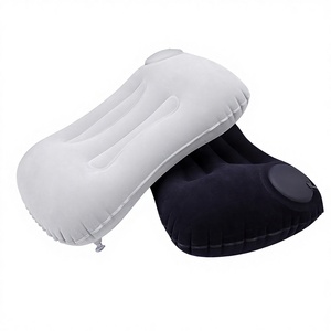 Almohada de Viaje Cuadrada Inflable con Revestimiento Flocado, Inflado Automático, Portátil y Ligera para Uso en Avión - Product Image 1