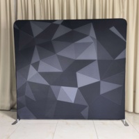 Penutup Photo Booth Desain Baru 2026, Stand Backdrop Kain Lurus Populer, Latar Belakang Photo Booth Portabel untuk Pameran Dagang