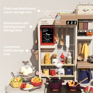 Juego de Cocina de Juguete <span class=keywords><strong>para</strong></span> Niños, Juego de Cocina de Plástico Grande <span class=keywords><strong>para</strong></span> Jugar a los Roles, Juego de Cocina con Simulación de Electrodomésticos <span class=keywords><strong>para</strong></span> <span class=keywords><strong>Niñas</strong></span> y Niños - Product Image 2