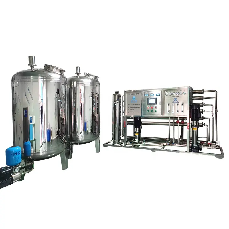 Máquina de purificação de água por osmose reversa, sistema EDI RO, equipamento ultrapuro de filtro de tratamento de água, máquina RO de dois estágios