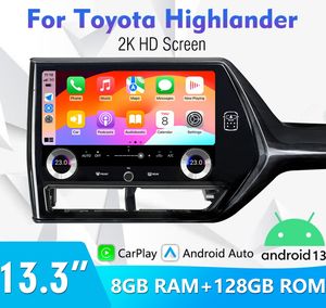 Lecteur DVD de voiture Android 13 Highlander 2022-2023, stéréo 360, GPS, connexion USB, 4G, lecture, unité principale Android pour Toyota - Product Image 2