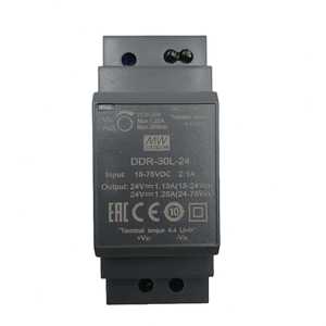 Convertidor CC-CC Mean Well DDR-30L-24 de 30W, Fuente de Alimentación Conmutada para Riel DIN, Salida de 24V - Product Image 1