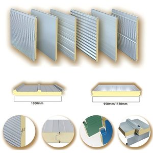 Panneaux sandwich en laine de roche à revêtement métallique, design unique, isolation thermique, <span class=keywords><strong>mur</strong></span> intérieur pour entrepôts, vente chaude - Product Image 3