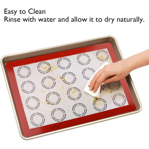 Gold Supplier Non-Stick Heat Resistant Eco-Friendly Macaron <b>Silicone</b> <b>Baking</b> Mat Set for Home Kitchen Pastry - Product Image 4