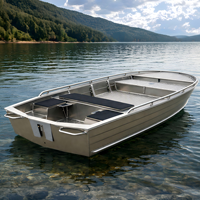 Bateau de travail en aluminium durable de 3,3 m pour la pêche en eau peu profonde sur lac et rivière, avec revêtement et support de ponçage, OEM ODM
